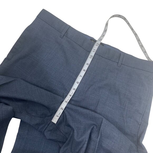 Banana Republic Mens Aiden Dress Pant 38x32 Navy Tailored Slim Fit Cotton Blend - Picture 6 of 13